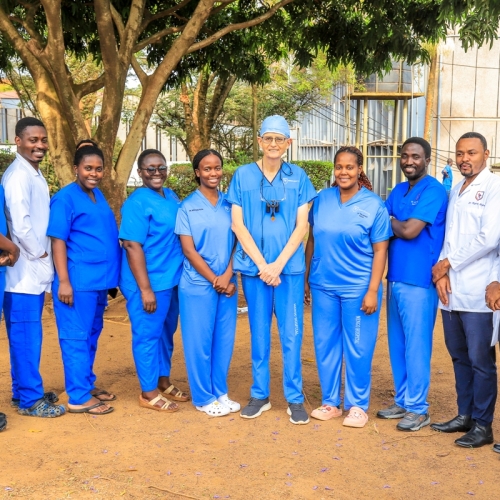 Dr Ken with other Dentists in Mengo Hospital.