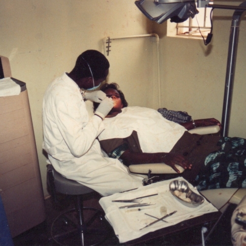 A patient Receiving Dental services in the old Clinic.